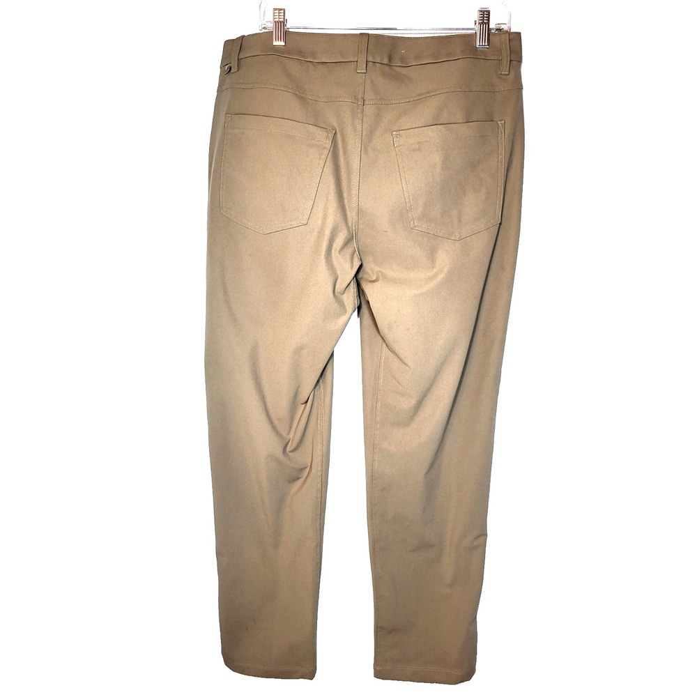 Lululemon Men's Khaki ABC Classic Fit Warpstreme Pants Size 34 Hidden Pockets - Picture 2 of 12